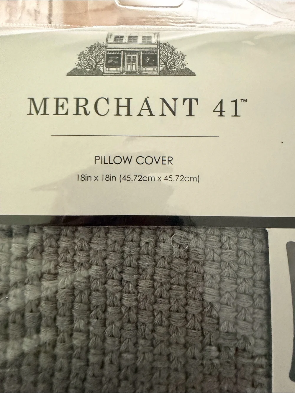 MERCHANT Knit Textured Pillow Cover - Gray 2